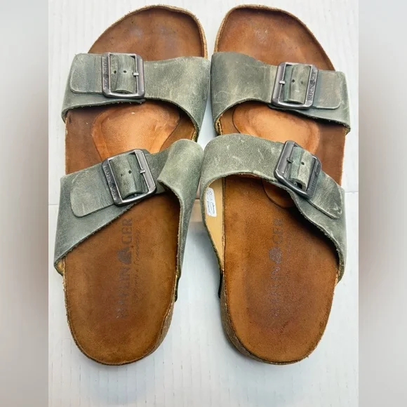 Haflinger Green Suede Double Strap Sandals EU 41 - Picture 5 of 7